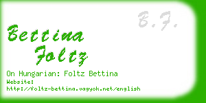 bettina foltz business card